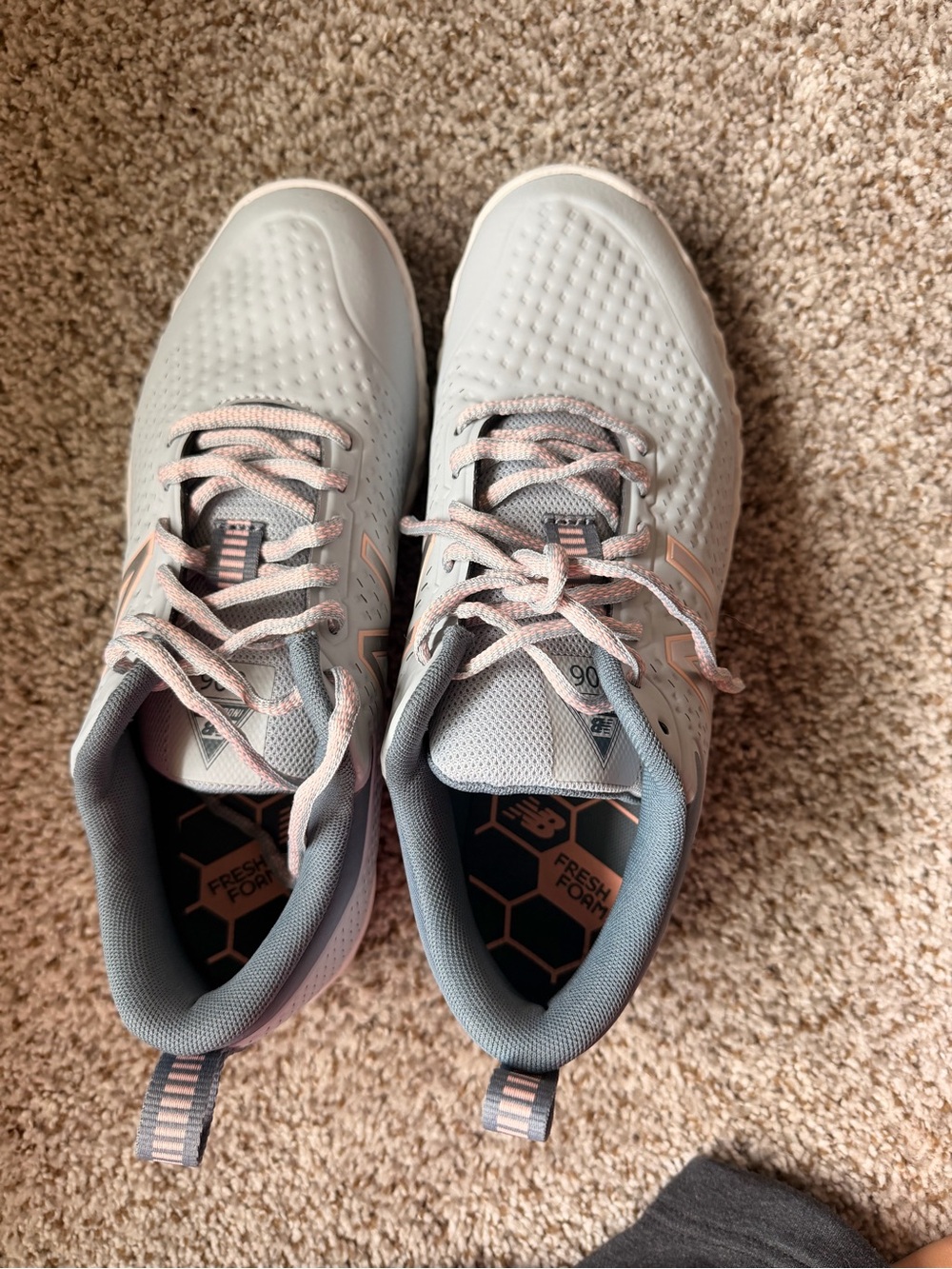New Balance Gray & Pink Women's Athletic Sneakers